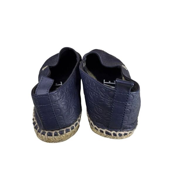 Loewe Men’s Leather Espadrilles Black Slip-On Shoes EU 44 US 11 Logo Flat main image 8